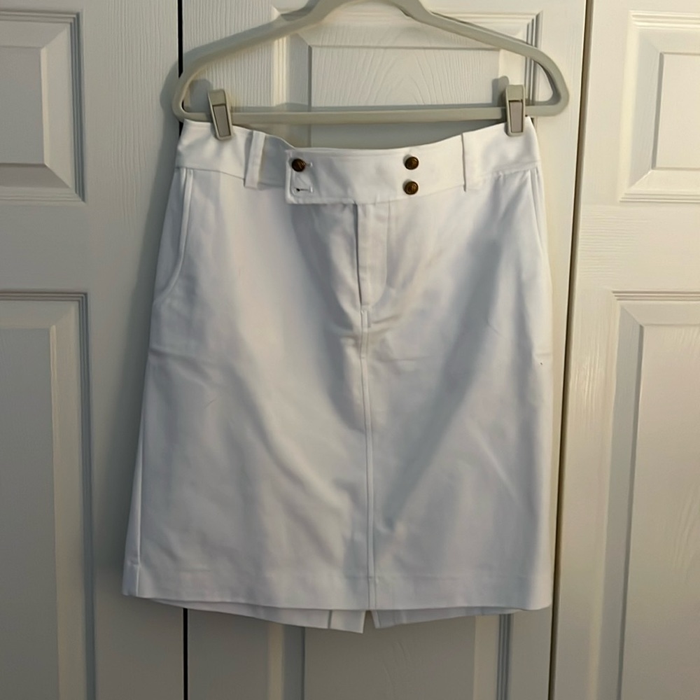 White cotton skirt, size 16.